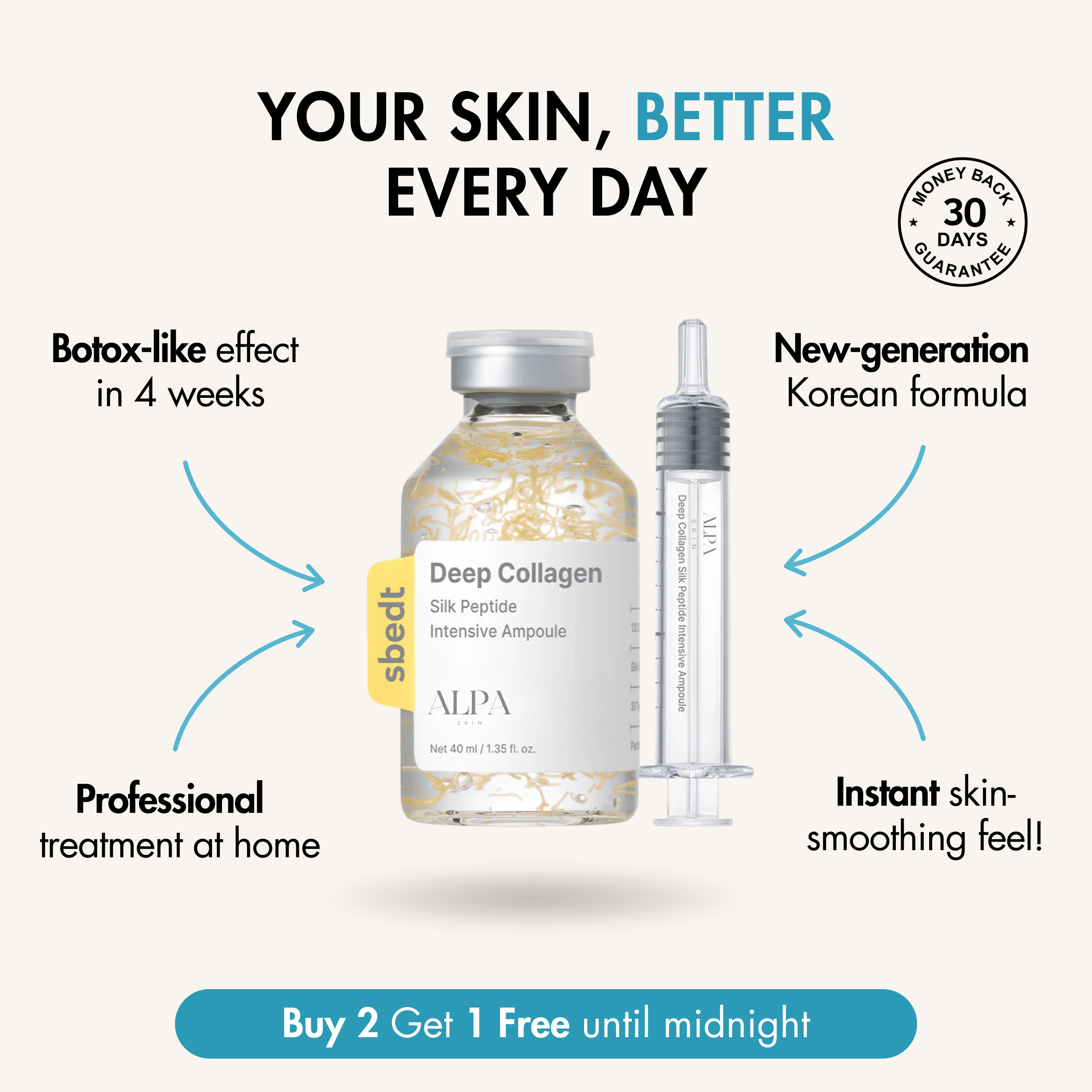 AlpaSkin™ Wrinkle-Smoothing Collagen Serum